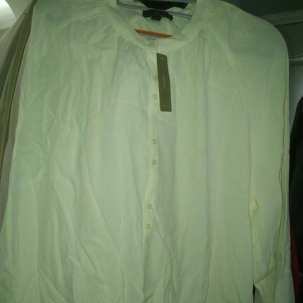 JCrew dress blouse/Long-sleeve drapey popover top